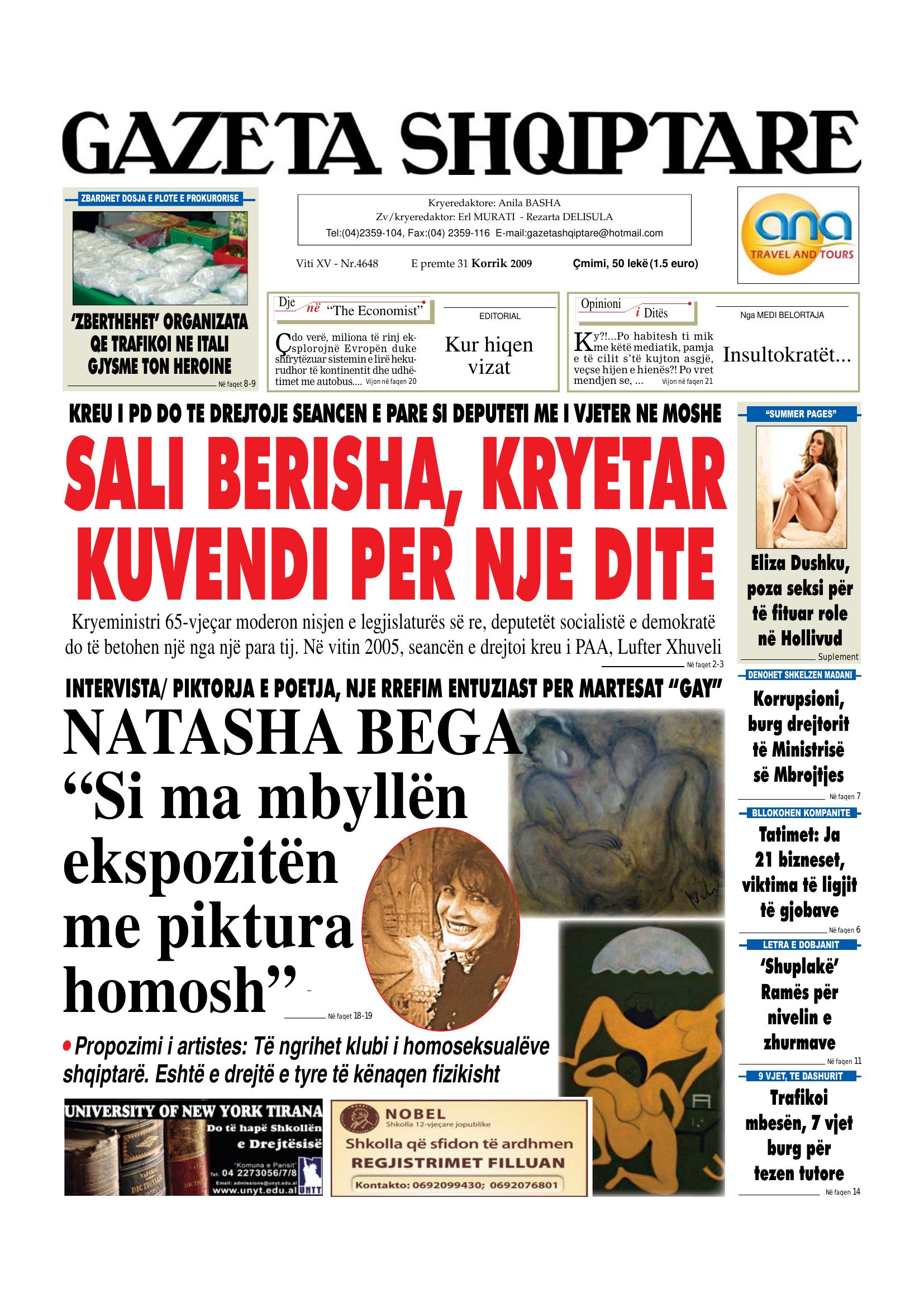Gazeta Shqiptare 2009-07-31